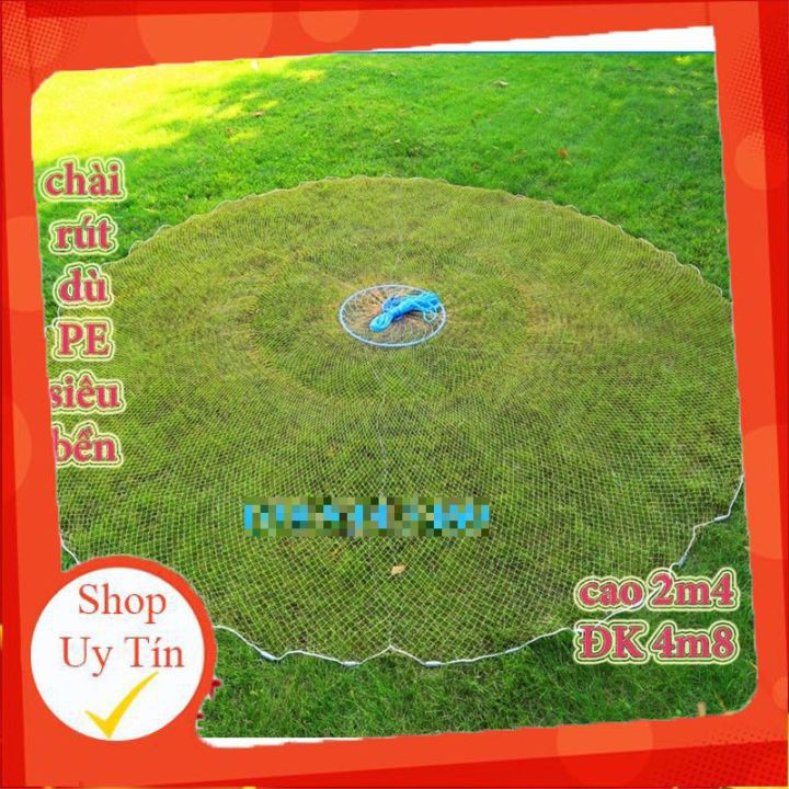 [Thương Hiệu] Chài Dù Đánh Cá Chài Rút Đĩa Bay UFO Sợi Dù Thái Lan Cao Cấp Đủ Size