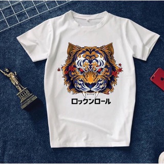 Áo thun nam nữ hổ nghệ thuật có bigsize