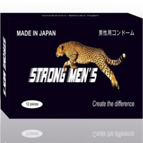 Bao cao su gân gai kéo dài thời gian hộp 12c Strongmen Nhật Bản
