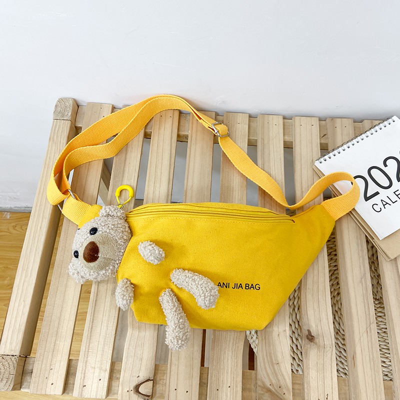 [Mã WAMT2405 giảm 10K đơn 0K] 🍀 Túi bao tử đeo chéo, túi vải canvas nữ cute hình gấu Ani Jia Bag LS - SP004725 | BigBuy360 - bigbuy360.vn