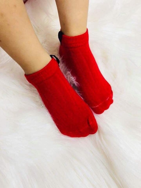 Sỉ lố 10 đôi tất gân màu trẻ em chất thun dày