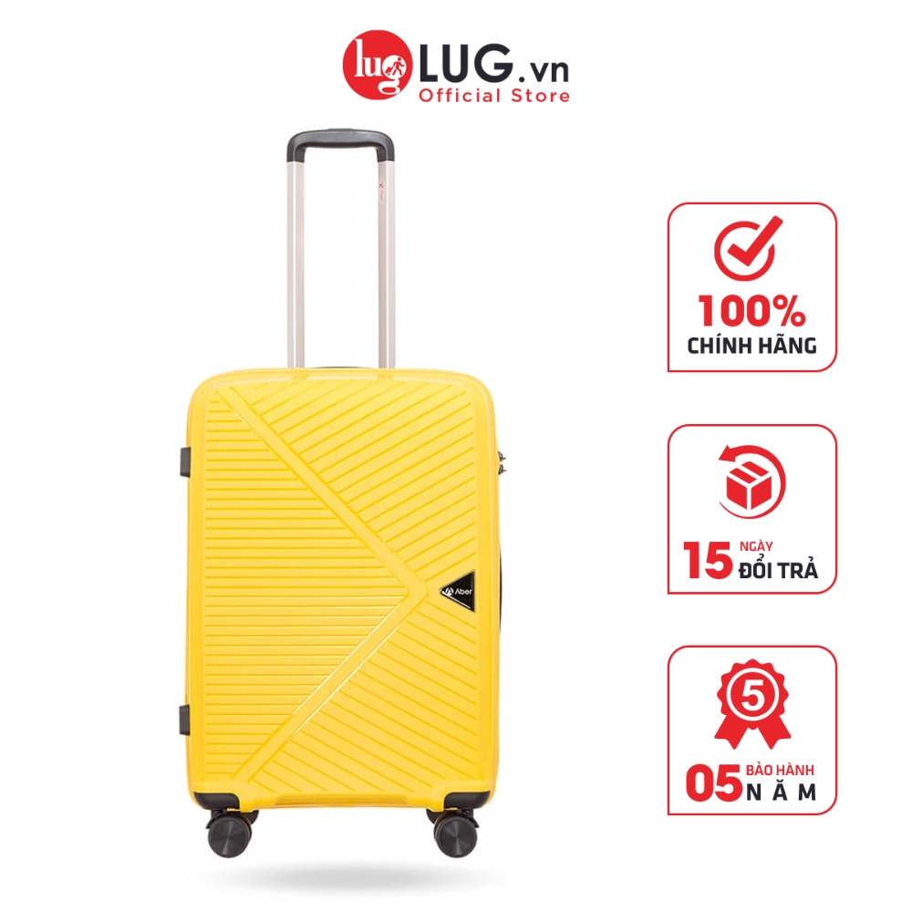 Vali Kéo Du Lịch Aber PP02: Nhựa PP Chống Bể Vỡ, Trọng Lượng Siêu Nhẹ, Bề Mặt Chống Trầy Tối Ưu