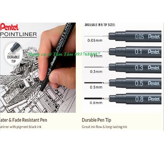 Bút Kỹ Thuật Pentel Pointliner Water & Fade Resistant