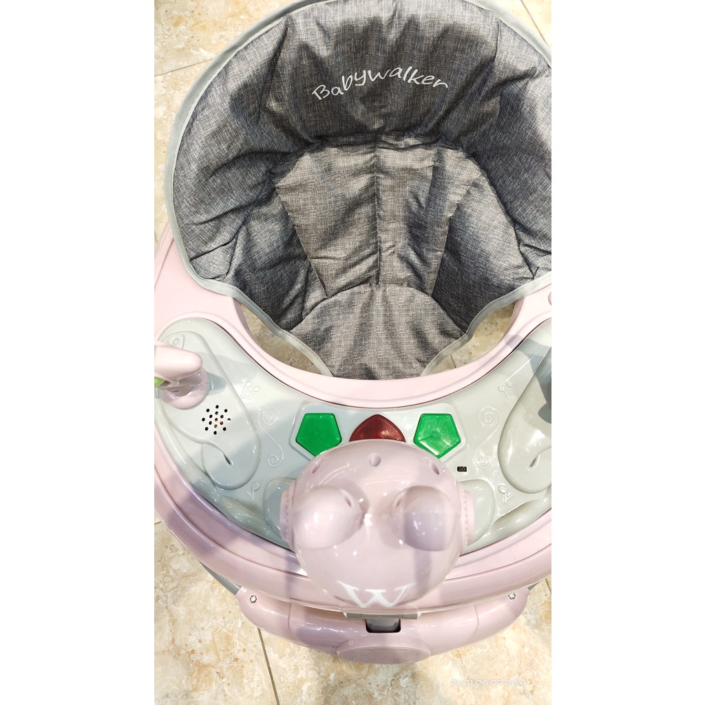SIÊU PHẨM XE TRÒN TẬP ĐI 2IN1 BABY WALKER 619M CÓ BÁNH XE XOAY 360 ĐỘ KÈM NHẠC VUI NHỘN.