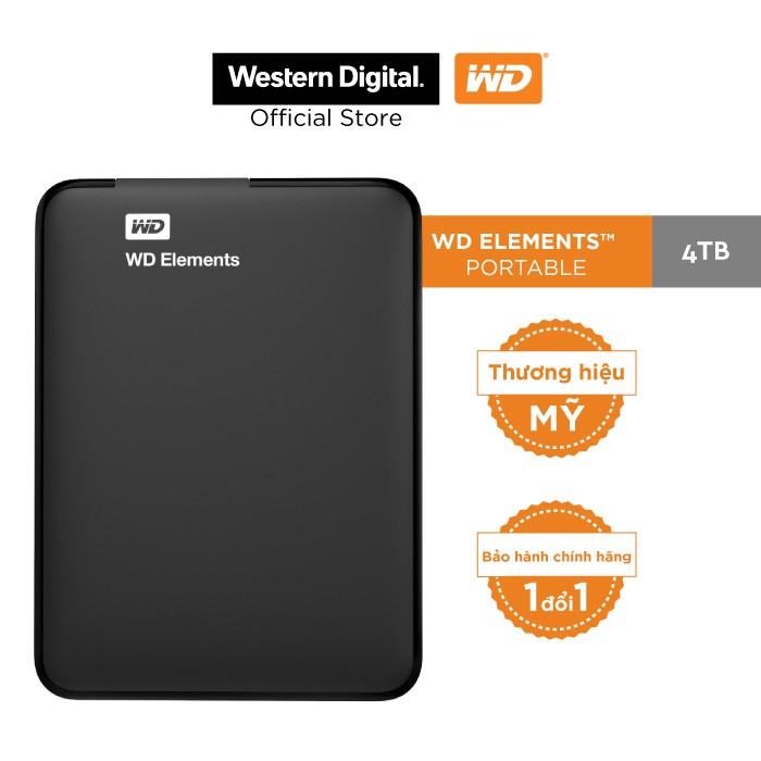 [Mã ELWD6 giảm 5% đơn 300K]Ổ cứng WD Elements 4TB-2.5 INCH.