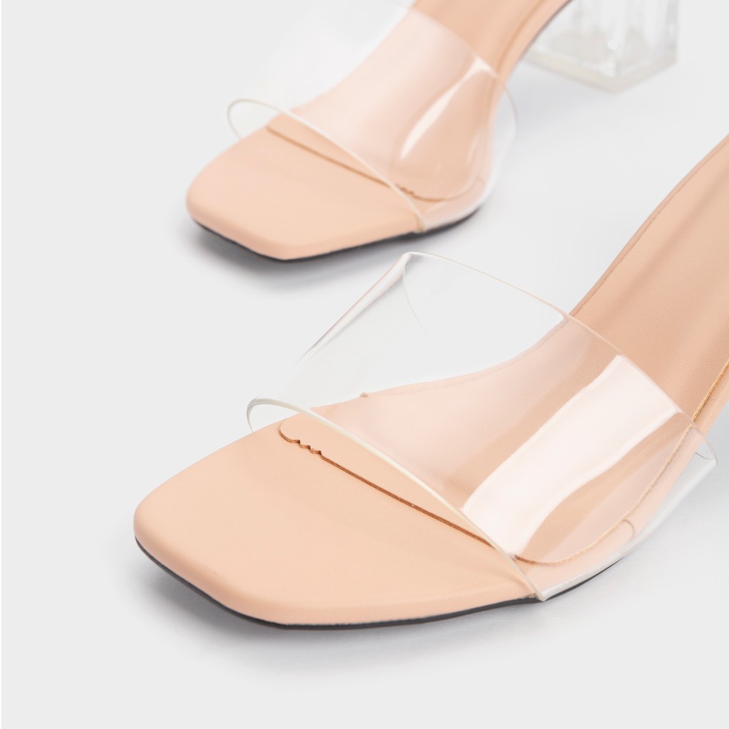 Giày Cao Gót Nữ Đế Vuông Quai Trong Gót Vuông 5Phân HAPAS - CG5556