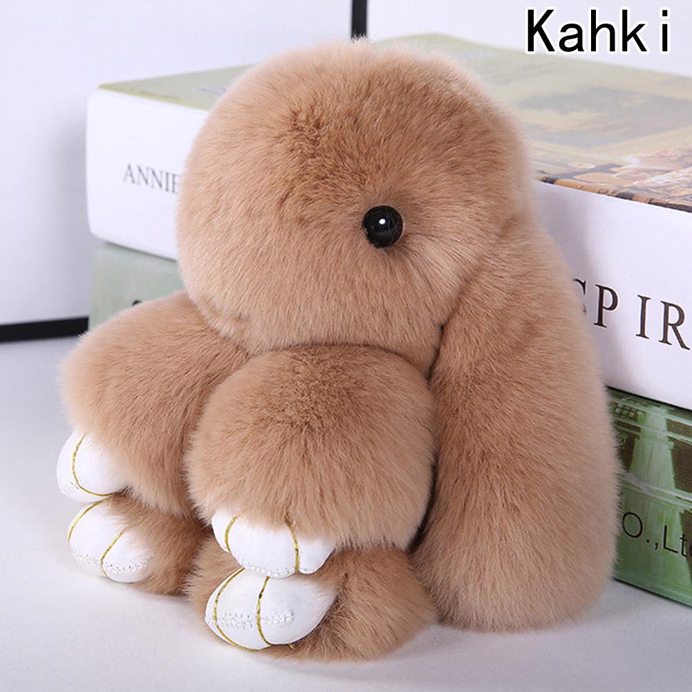 Móc khóa trang trí hình thỏ nhồi bông siêu dễ thương
