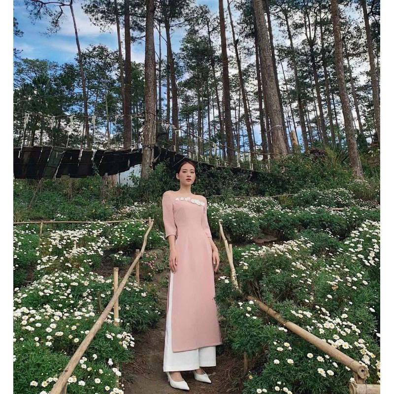 ÁO DÀI TRỄ VAI LAN NGỌC TRẮNG♦️GIÁ SÁT SỈ♦️KÈM ẢNH THẬT VÀ VIDEO