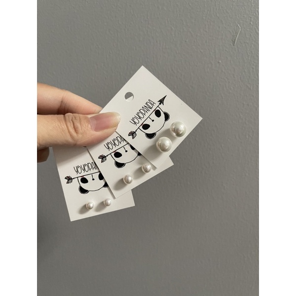 Bông tai hạt bẹt ánh xà cừ , chân inox không ghỉ , không dị ứng