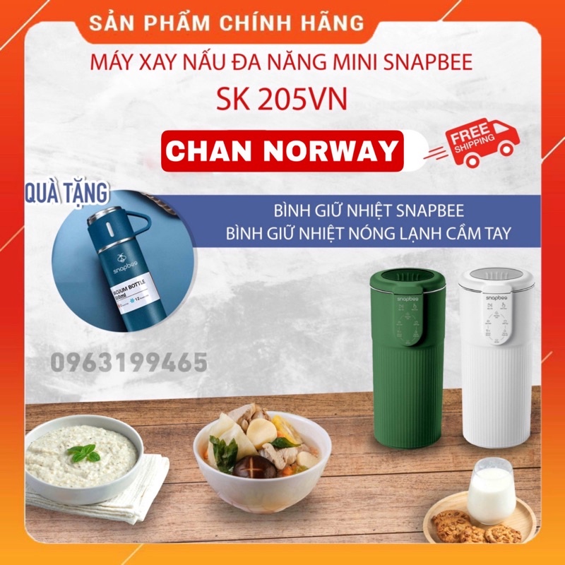 Máy Làm Sữa Hạt Mini Đa Năng Snapbee - Xay sinh tố, nấu cháo, nấu soup