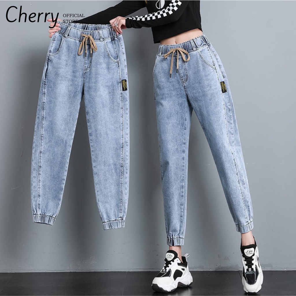 Quần jean nữ baggy CHERRY chất bò DENIM cao cấp dày đẹp phom dáng chuẩn xịn phong cách hàn quốc T061