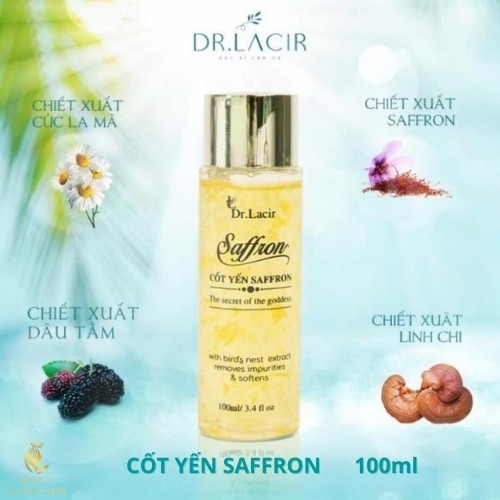 Toner Cốt Yến Safron Drlacir Chai 100ml,Cân bằng độ ẩm trên da,Giúp co nhỏ lỗ chân lông,Giúp làm sạch sâu cặn bã | BigBuy360 - bigbuy360.vn