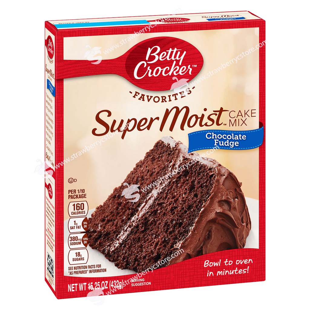 Bột Làm Bánh Pha Sẵn Betty Crocker Fudge Brownie Mix, Family Size, Hộp 519g (18.3 Oz.)