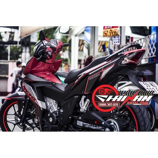 Tem Trùml Winner 150 Đen Chỉ Đỏ Racing