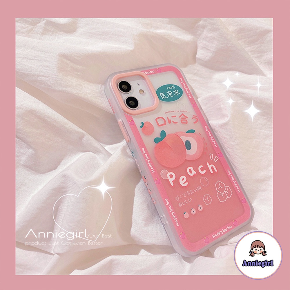 Casetify Pink Peach Phone Case for IPhone 12 Pro Max 11 X Xs Max XR 8 7 Plus Shockproof Crystal Soft TPU Back Cover