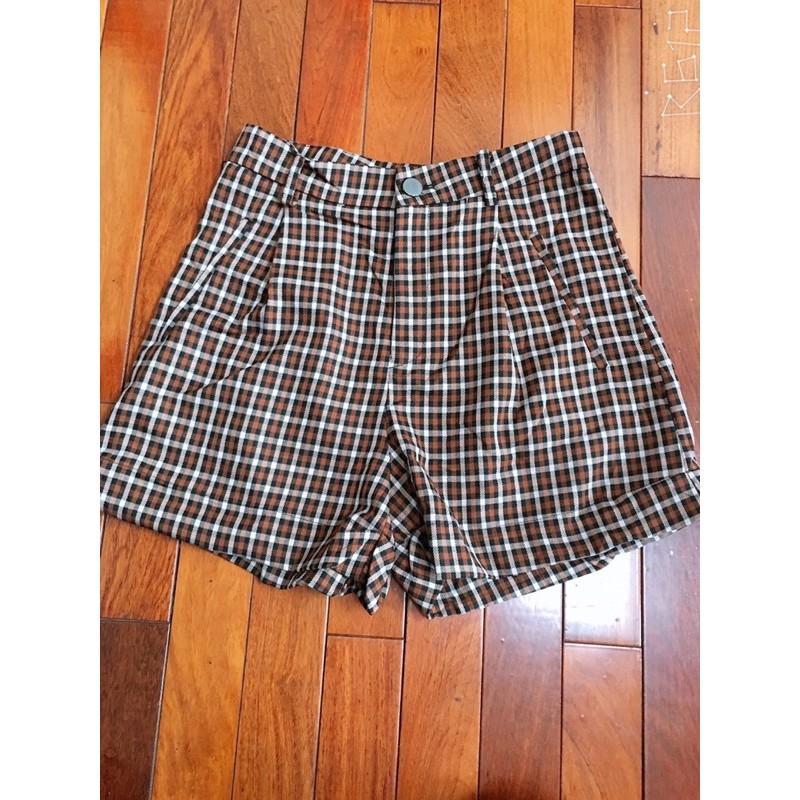 Short kẻ kiểu Hàn vải dư may nối chuyền xịn đẹp | BigBuy360 - bigbuy360.vn