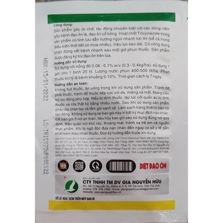 DIỆT ĐẠO ÔN LÚA. GÓI 25GR phòng trị đạo ôn, cháy lá