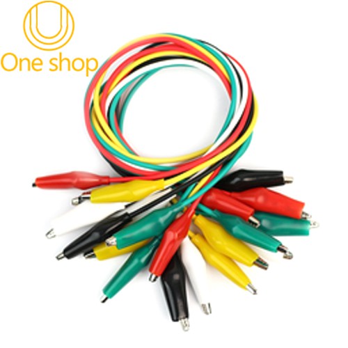 Combo Bó 10 Dây Kẹp Cá Sấu 5 Màu 50cm