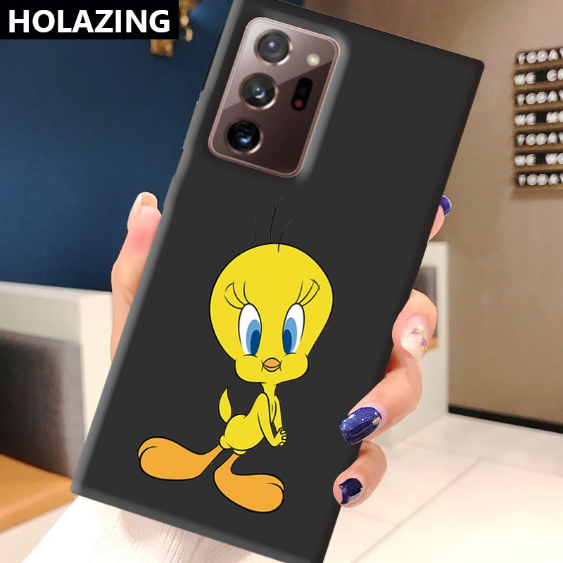 Samsung Galaxy A02S A21S A42 A31 A12 S8 Plus A7 2018 A750 iPhone 6S 6 Candy Color Phone Cases vỏ điện thoại TweetyBird Soft Silicone Cover