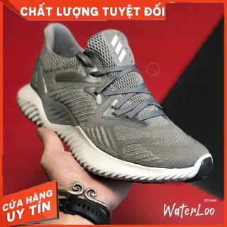 (FREESHIP+HỘP+QUÀ) Giày thể thao sneaker nam nữ ALPHABOUNCE Beyond 2018 Grey white Xám đế trắng siêu phong cách