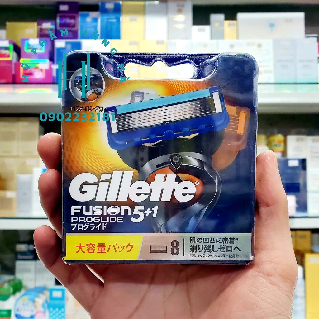 Lưỡi dao cạo râu Gillette Fusion 5, dao cạo thay thế cao cấp Gillette - 8 lưỡi dao