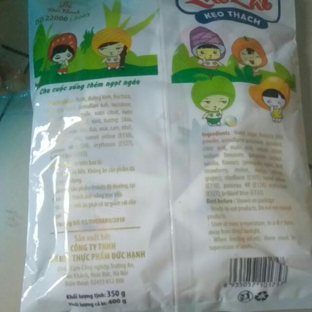 THẠCH ZAI ZAI ĐỨC HẠNH 350G 1 GÓI