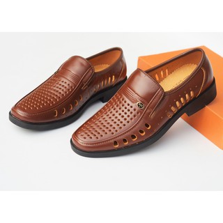 Giày da nam da thật, kiểu dáng trung niên, đế cao 3cm, Pelle shoes BẢO HÀNH 12 THÁNG