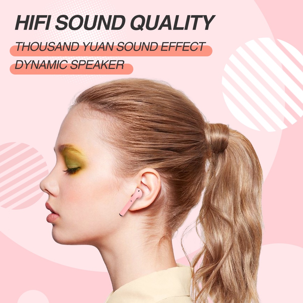 Tai nghe TWS ko dây bluetooth Inpods 12 I12Pro âm thanh HiFi chống thấm nước màu macaron dành cho ip,ĐT táo/Android