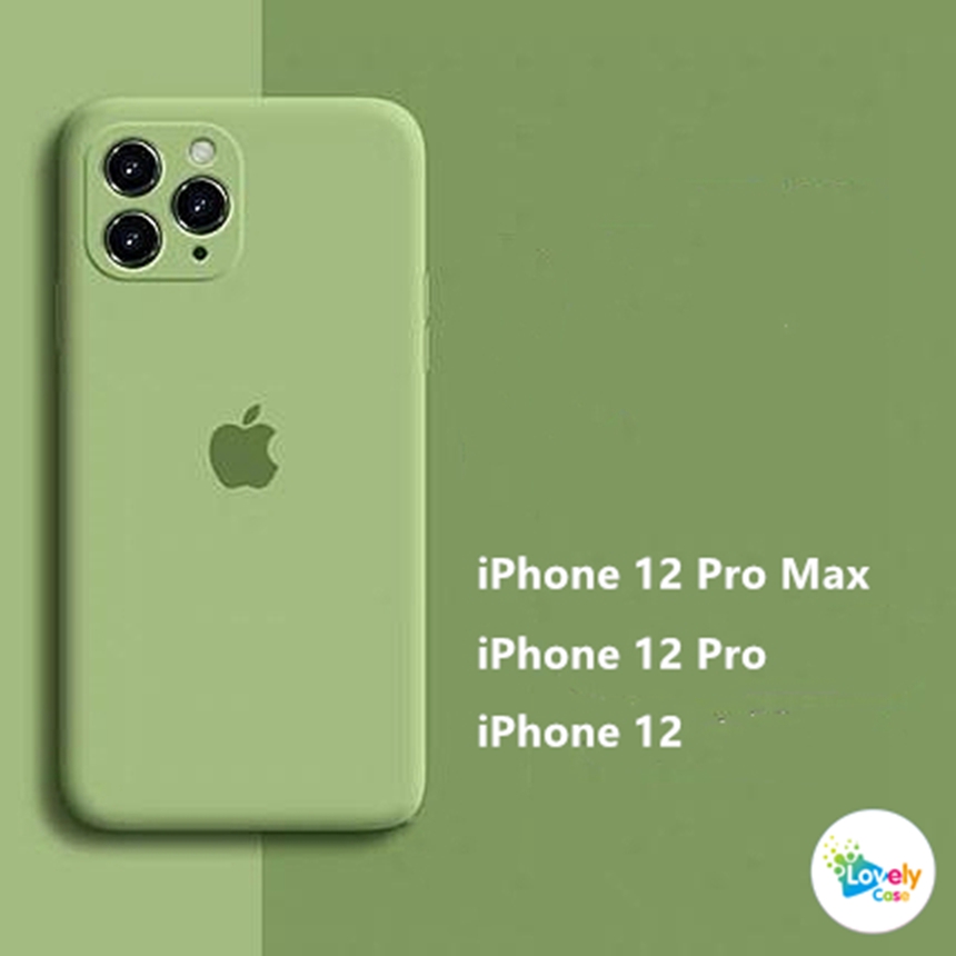🌈Ready Stock💝 iPhone 12 Pro Max 11 Pro Max XR X Xs Max 7 8 6 6s Plus New Liquid Silicon With iPhone Logo Soft Phone Case Anti-fall Protective Cover