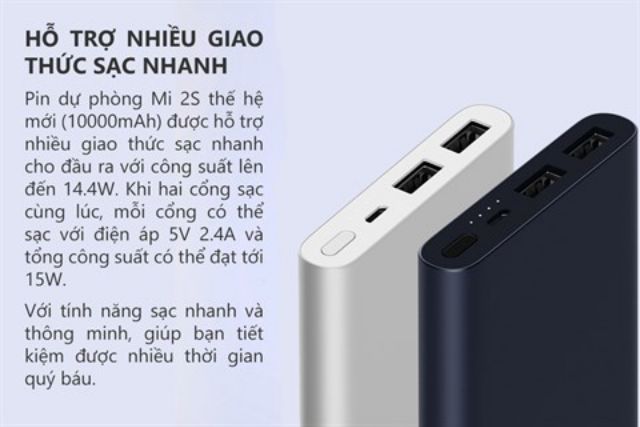 Pin Sạc dự phòng 10.000 mAh Xiaomi Mi 2s