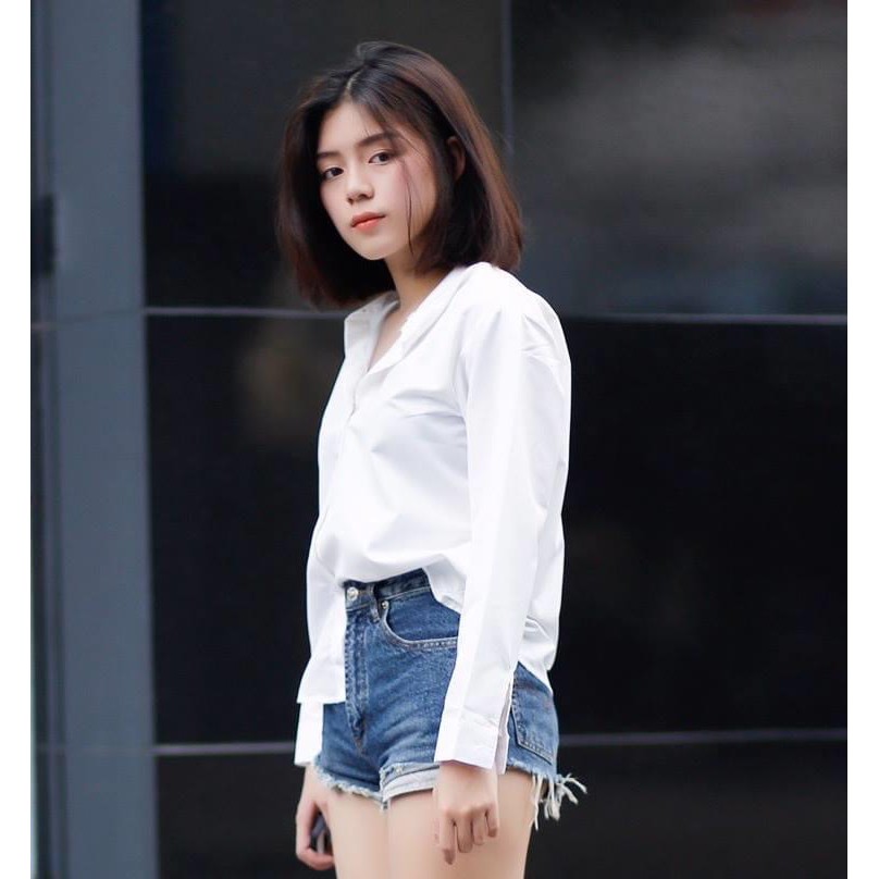 Usthebasic - [Shopee Exclusive] Áo sơ mi Collarless Shirt
