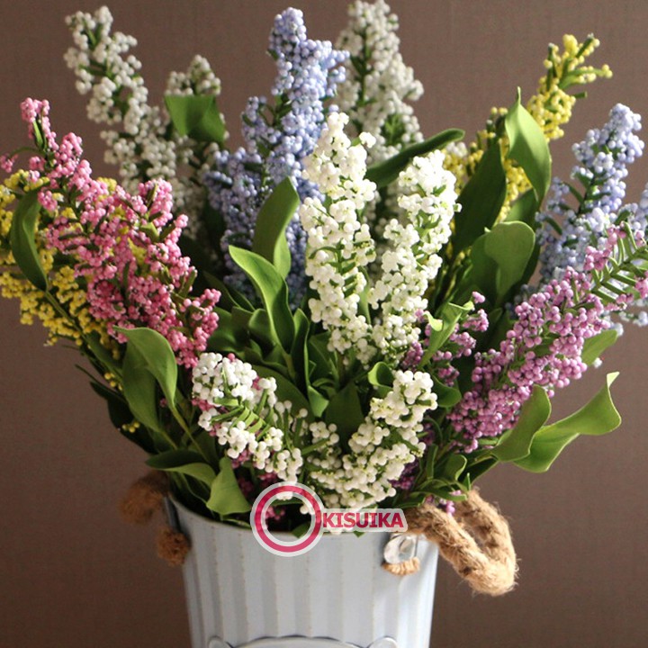 Cành hoa oải hương lavender tím (búp to) hoa giả cao cấp trang trí nhà cửa tiệc cưới, đạo cụ chụp ảnh