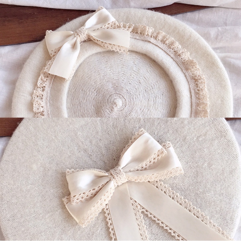 Mũ Nồi Lông Màu Trơn Bảo Vệ Tai Kiểu Pháp Cổ Điển Dành Cho Nữ