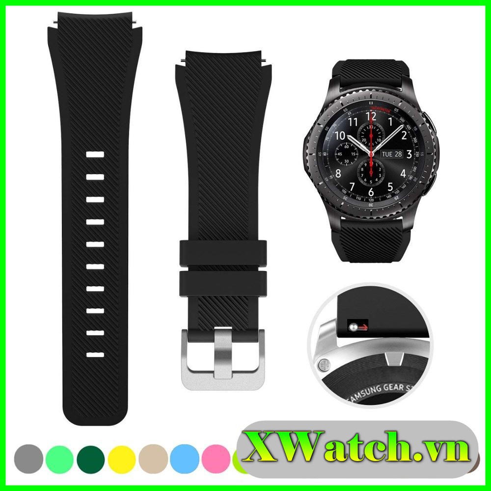 Dây silicon vân sần Samsung Galaxy Watch 3 45mm 46mm Pace Stratos GTR 47 GTR2 GTR2E, Gear S3 ,GT2 GT2E/Pro