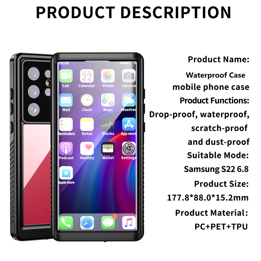 Túi Đựng Điện Thoại Chống Nước S22 Cho Samsung Galasxy S22 Plus S22 Ultra