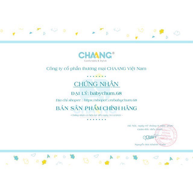 Chăn Ủ Warm Me Sơ Sinh CHAANG Garden Trắng Babychum.68