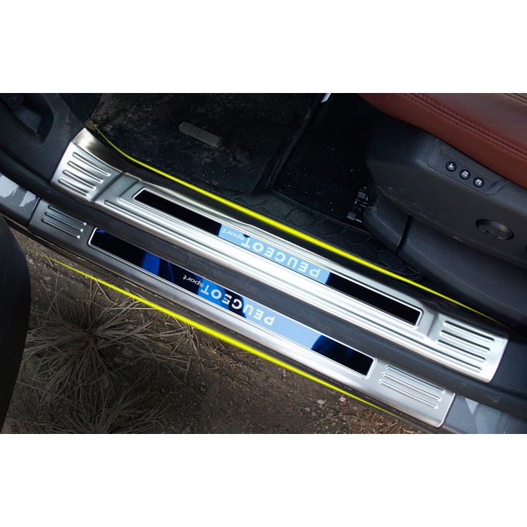 Nẹp cửa chóng trầy Peugeot 5008, nẹp bậc lện xuống peugeot 5008, Nẹp chóng trầy 5008, ốp bậc lên xuố