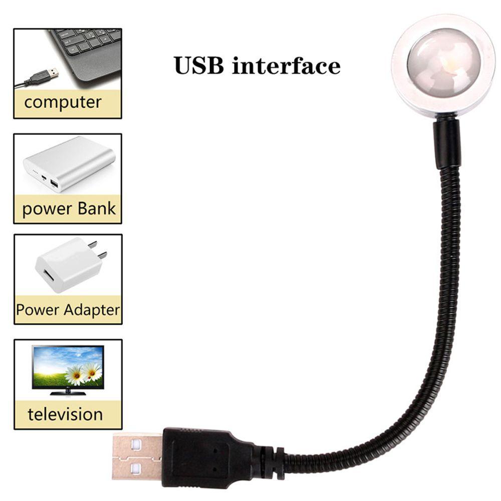 Đèn LED USB Xoay 360 Độ Ánh Sáng Cầu Vồng Chống Nước Trang Trí Nhà Cửa