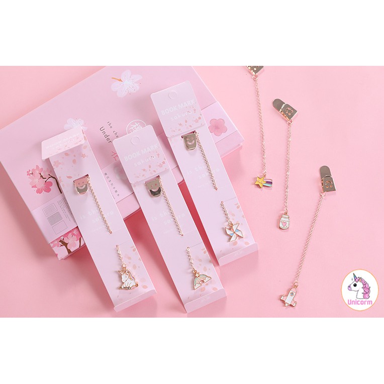 Bookmark Dây Kim Loại Họa Tiết Hoạt Hình Siêu Cute