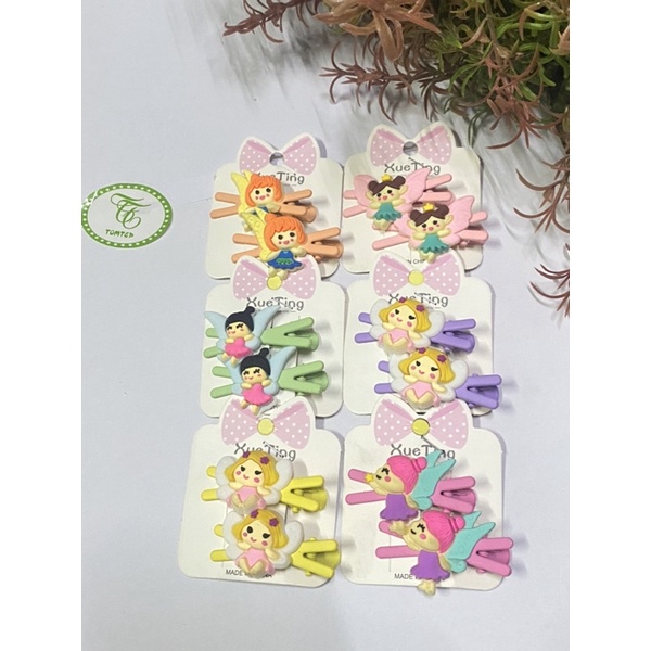 Set 2 kẹp tóc hoạt hình công chúa dễ thương xinh xắn nhiều màu sắc