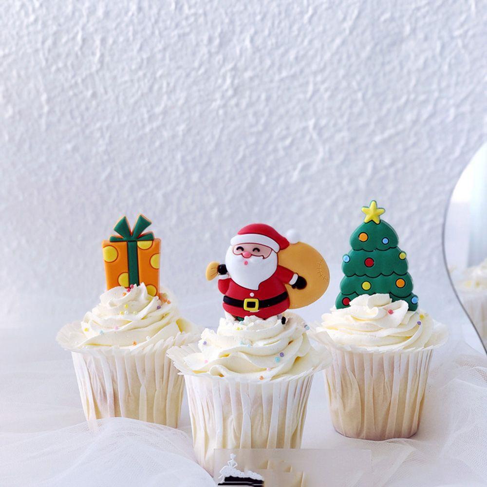 YNATURAL Que Cắm Trang Trí Bánh Kem Chữ Merry Christmas