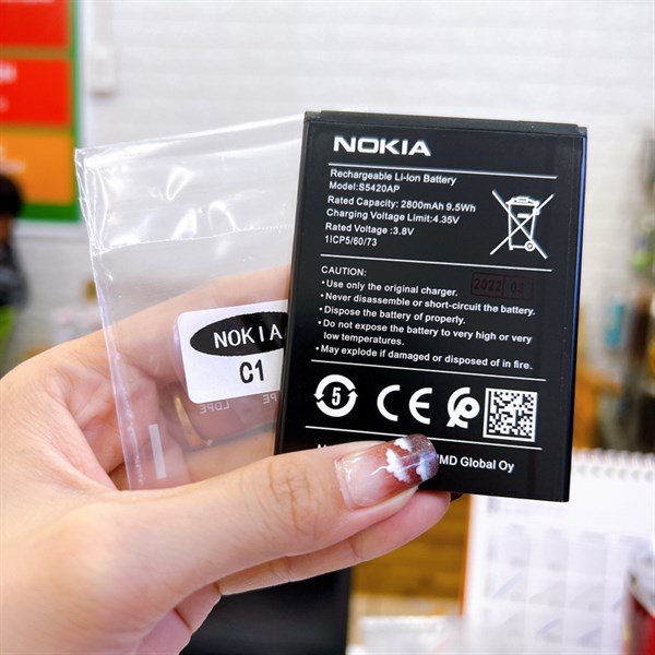 Pin gắn trong Nokia C1 - S5420AP, bảo hành đổi trả.