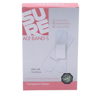 Băng keo cá nhân trong suốt ACE Bandage-S loại 100 miếng/hộp