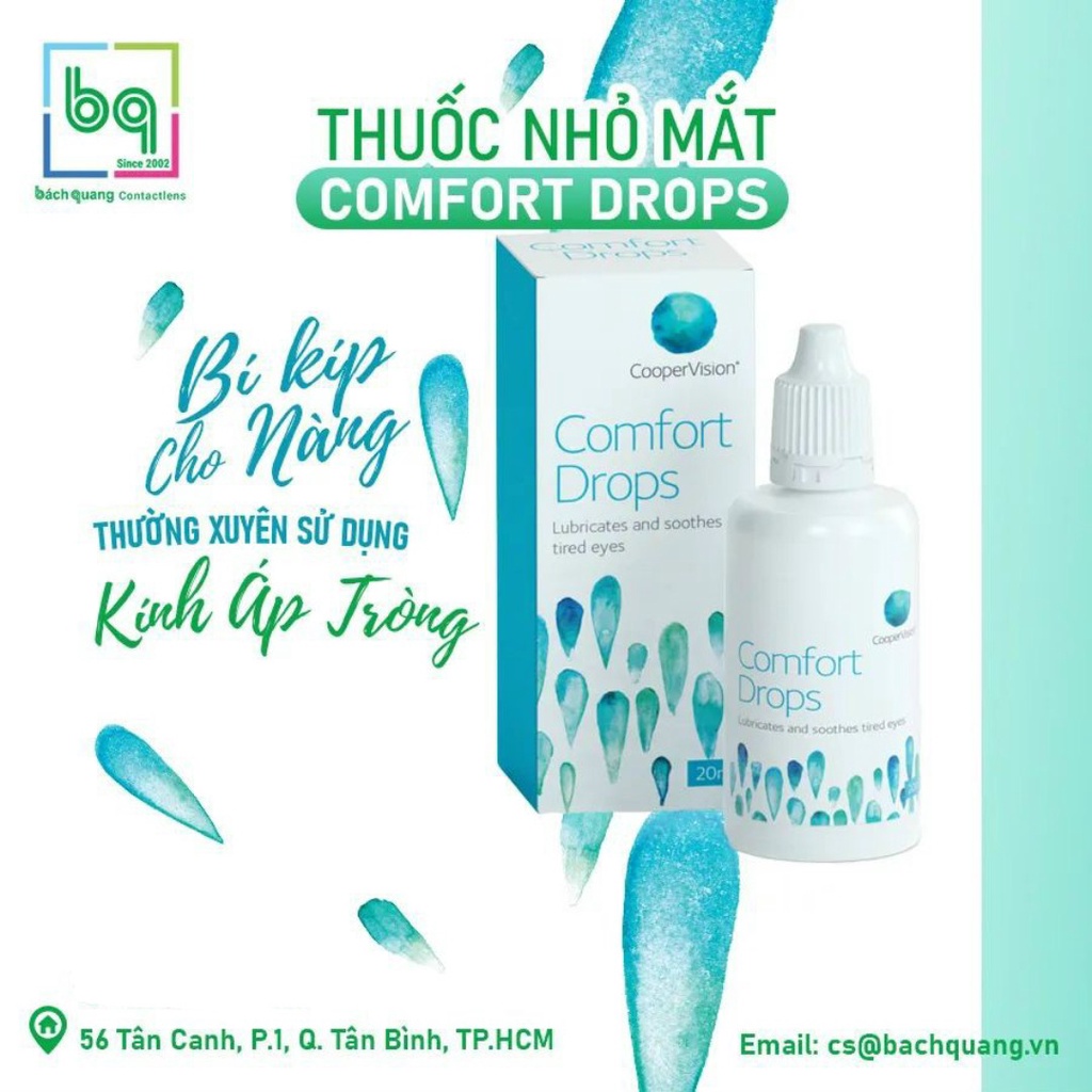 Kính áp tròng Thiên Hà Optical cận thị 3 tháng không màu trong suốt độ ẩm cao , an toàn, mềm nhẹ Cooper Vision Mỹ