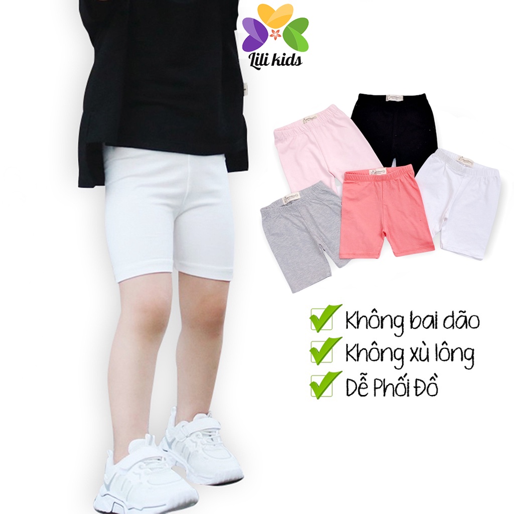 Quần Legging Đùi Mùa Hè Tiện Lợi LILIKIDS Cho Bé Gái QC12