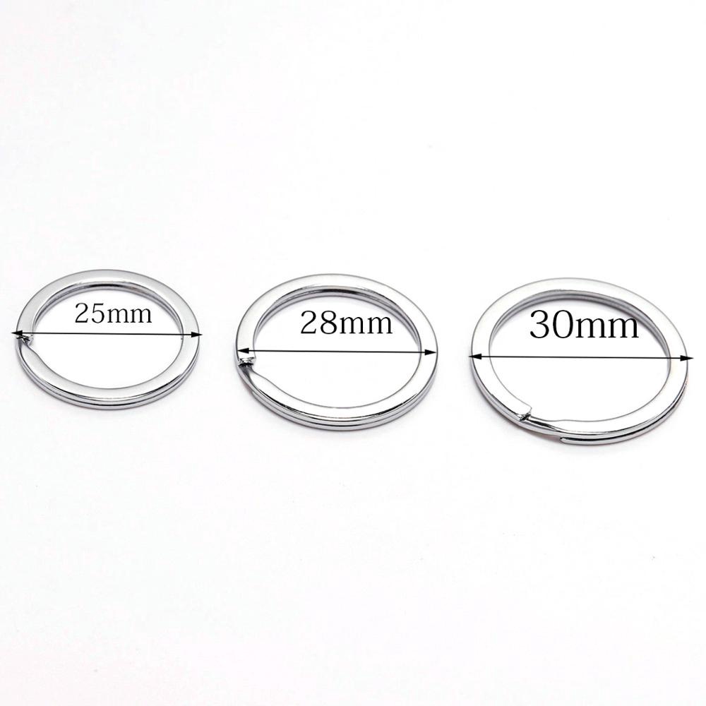 Bộ 10 cái vòng đồng St.Kunkka 25 28 30mm màu vàng bạc Llaveros dùng làm móc khóa trang sức DIY