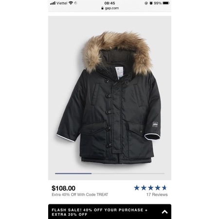 Áo Parka Lót Nỉ Siêu Dày