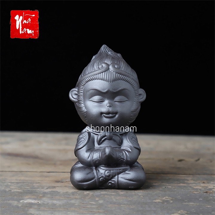 Tượng mỹ hầu vương tề thiên đại thánh tôn ngộ không gốm sứ (không kèm gậy)