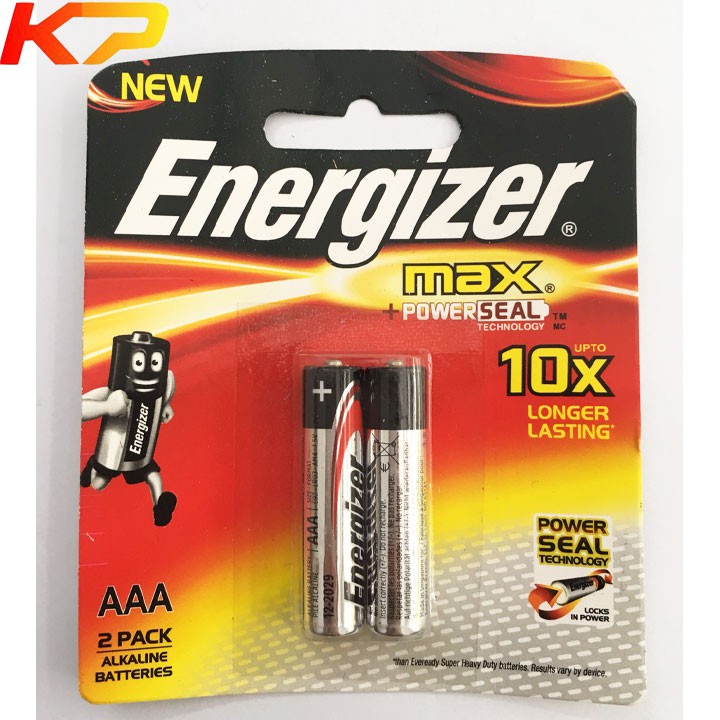 2 Viên Pin AA / AAA Energizer Alkaline màu đỏ Chính Hãng - vỉ 2 viên chính hãng Energizer