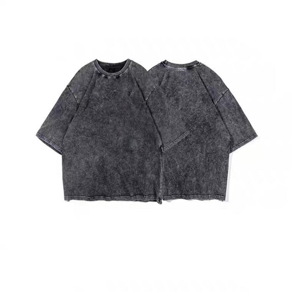 Áo thun Wash Áo Phông Xám Trơn Nữ I'm Basic Girly trẻ trung năng động